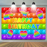 Pop Es Bunt Schön Nachtisch Glücklich Geburtstag Hintergrund